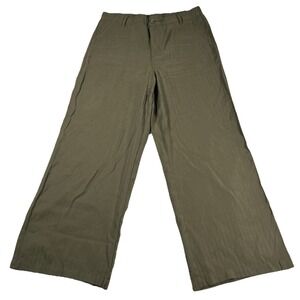 Kut From The Kloth Wide Leg Pants Size 14 Neida High Rise Green Lightweight